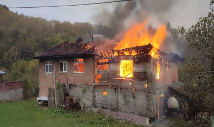 Bartında çıkan yangında 2 ev kül oldu