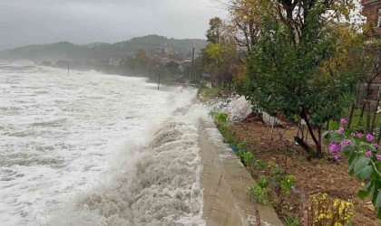 Dalgalar Karadeniz Sahil Yoluna kadar ulaştı