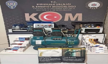 Kırıkkale’de 1 milyon 260 bin dolu makaron ele geçirildi