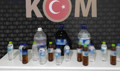 Kırıkkalede 21 litre kaçak içki ele geçirildi