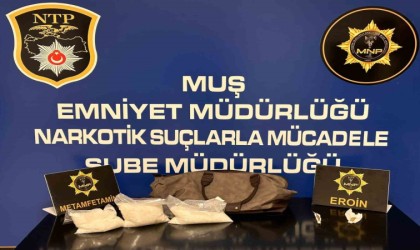 Muşta yolcu otobüsünde 1 kilo 501 gram metamfetamin ele geçirildi