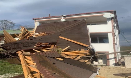 Ordu’da fırtına; ağaçlar devrildi, çatılar uçtu