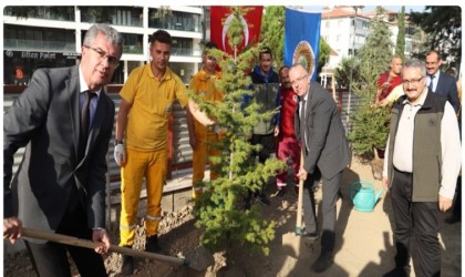 Tıp fakültesinde fidanlar toprakla buluştu