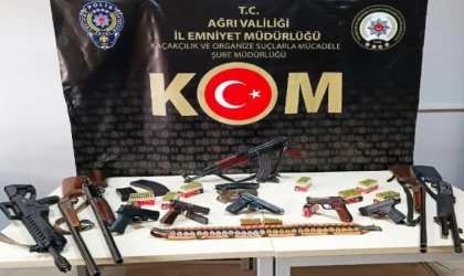 Ağrı merkezli 7 ilde silah kaçakçılarına operasyon; 22 gözaltı