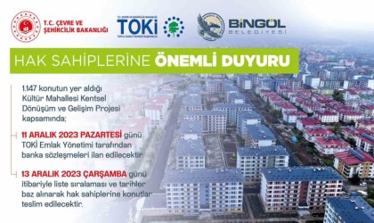 Bingölde kentsel dönüşümde teslimat süreci başladı