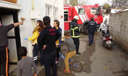 Çamaşır makinesinden çıkan yangın korkuttu