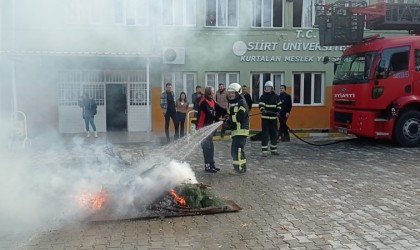 İtfaiyeden, Kurtalan MYOda gerçeği aratmayan tatbikat