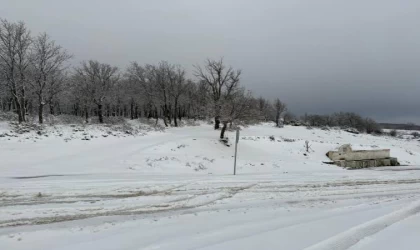 Tekirdağ’da Ganos Dağı ve etekleri beyaza büründü