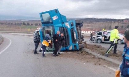 Amasyada kargo araçlarının da karıştığı iki ayrı kaza: 1 ölü, 3 yaralı