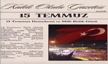 Babaeskide öğrencilerden 15 Temmuz gazetesi