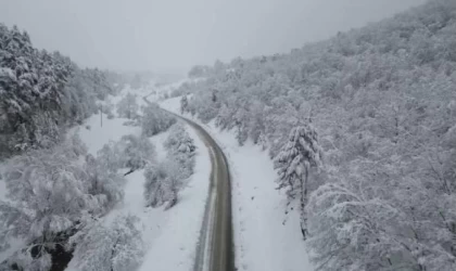 Bilecik’te kar yağışı; 24 köyün yolu kapandı