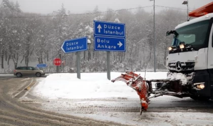 Bolu Dağı’nda kar yağışı