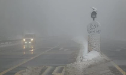 Bolu Dağı’nda sis etkili oldu