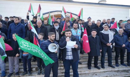 İsrail saldırıları Muşta protesto edildi