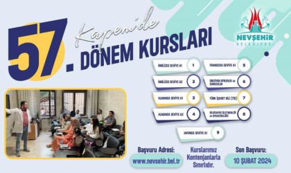 Kapemde 57. dönem kursları için kayıtlar başladı