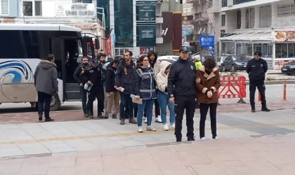 Kırşehir’de, ’Sibergöz-12’ operasyonunda yakalanan 13 kişi adliyede