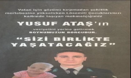 ‘Lösemili bir kız çocuğuna bakın’ diye vasiyet eden şehidin arkadaşlarından lösemili çocuklara hediye