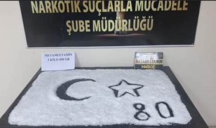 Osmaniyede 3 kilo 450 gram metamfetamin maddesi ele geçirildi