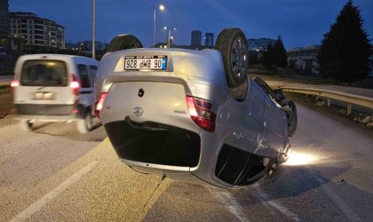 Takla atan otomobil hurdaya döndü: 1 yaralı