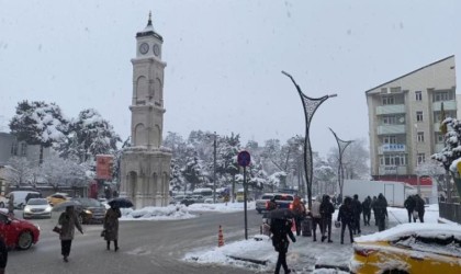 Tatvanda kar yağışı ilçeyi beyaza bürüdü