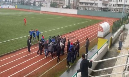 Trabzonda amatör lig maçında gerginlik