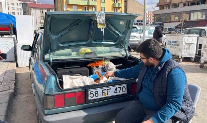 Bagajda tedavi gören buzağı yüzleri gülümsetti