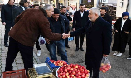 Başkan Başdeğirmene esnaftan destek