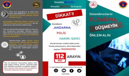 Jandarmadan vatandaşa dolandırıcılık yöntemlerine karşı bilgilendirme