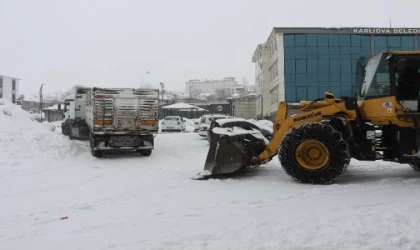 Karlıova’da 25 köy yolu kardan kapandı