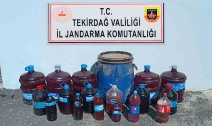 Malkarada 200 litre kaçak içki ele geçirildi