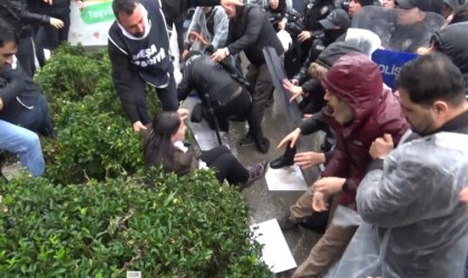 Şanlıurfada izinsiz gösteriye polis müdahalesi