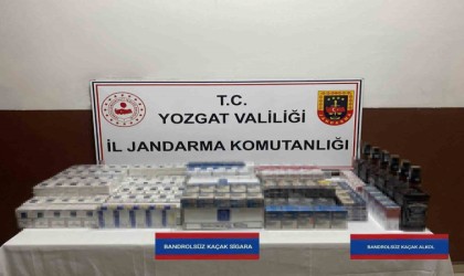 Yozgatta yolcu otobüsünde kaçak sigara ve alkol ele geçirildi