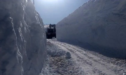 Yüksekovada 4 metrelik kar tünellerinde çalışma