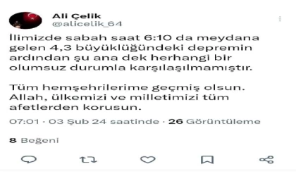 Yüksekova’da 4.3 büyüklüğünde deprem (2)