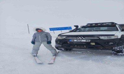 Eğribele tünel yapıldı, eski yol kayak pistine dönüştü