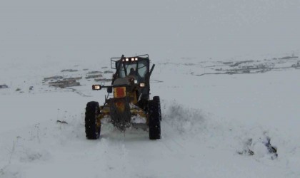 Karsta kar 47 köy yolunu ulaşıma kapadı