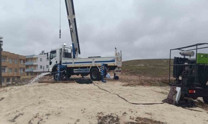 Midyatta iki mahallede sondaj kuyusu kazı çalışmaları tamamlandı