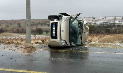 Olumsuz hava kazaya neden oldu: 1 yaralı