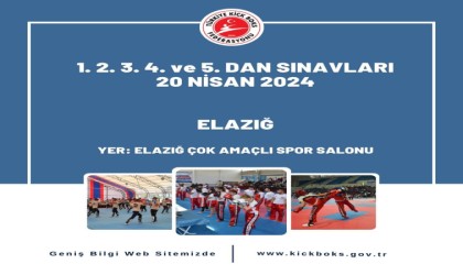 Kick boks dan kuşak sınavı Elazığda yapılacak