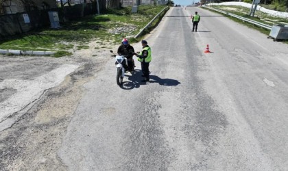 Kırklarelinde jandarma ekiplerinden bayram öncesi dronlu denetim