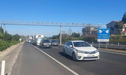 Tekirdağ-İstanbul karayolunda bayram yoğunluğu