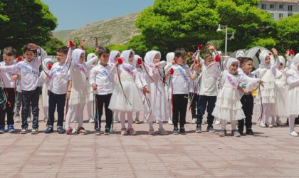 4-6 yaş Kuran kursu öğrencilerinden Filistin hassasiyeti