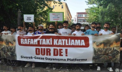 Siverekte sesiz yürüyüşle İsrail protesto edildi