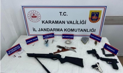 Karamanda uyuşturucu ve ruhsatsız silah operasyonu: 1 tutuklama