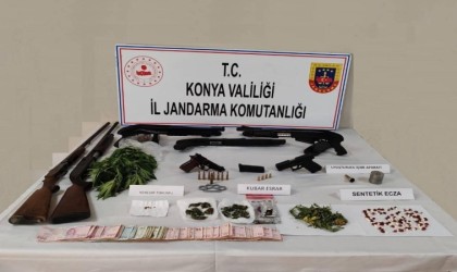 Konyada uyuşturucu madde imal ve ticareti yapanlara operasyon: 2 gözaltı