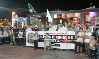 Muşta İsrailin Gazzeye saldırıları protesto edildi