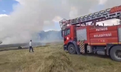 Patnosta buğday tarlası küle döndü