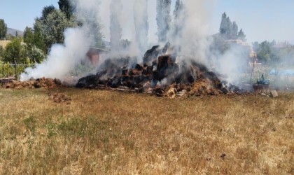 Saman yangını büyümeden söndürüldü