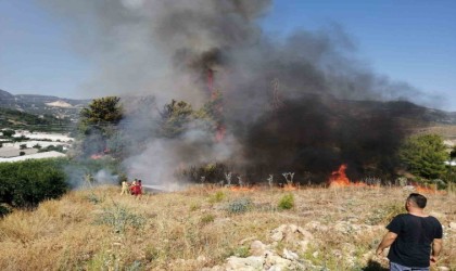 Adrasanda çıkan yangın, büyümeden söndürüldü