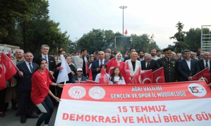 Ağrıda 15 Temmuz etkinliklerinde birlik ve beraberlik mesajı verildi